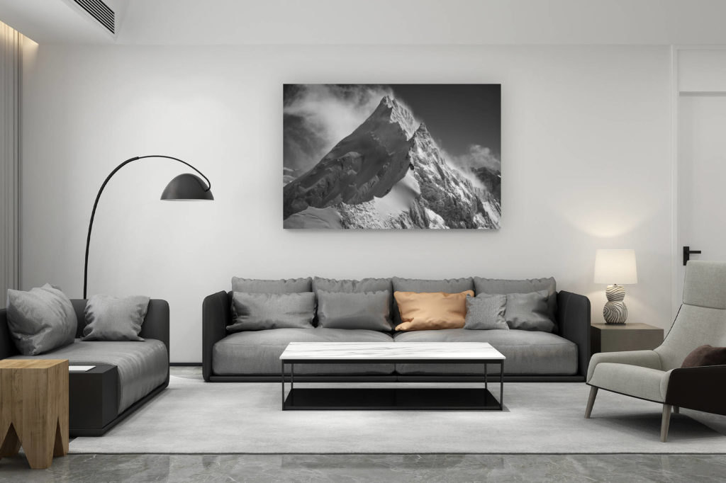 décoration salon contemporain suisse - cadeau amoureux de montagne suisse -
