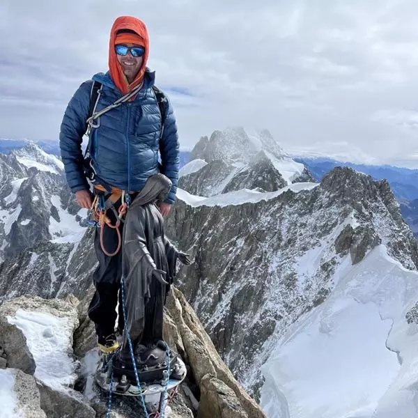 Au sommet de la Dent du Géant