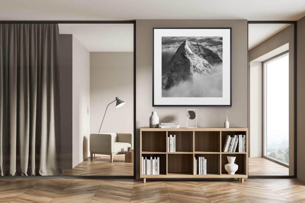 décoration chalet exclusif - tirage photo grand format - photo de montagne - photo alpes - image de montagne - photo art montagne - Massif des alpes bernoises suisse