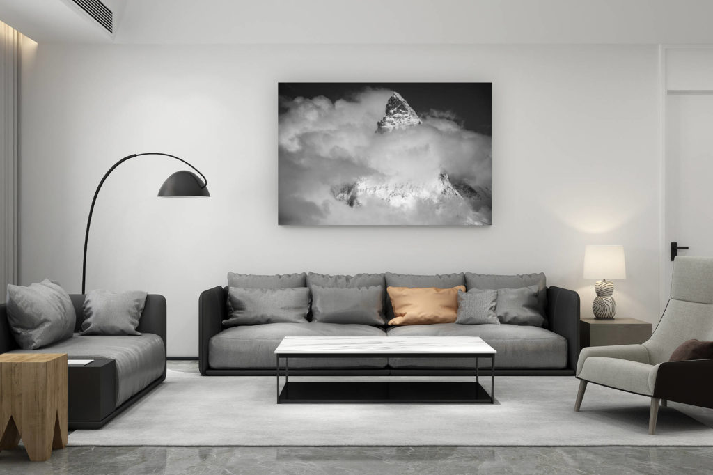 living room decoration contemporary - swiss mountain gifts - Photo Mountain Matterhorn Alps seen from the Gornergratt
