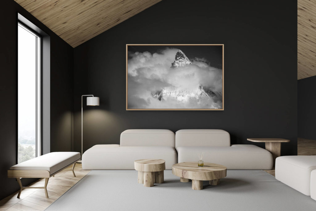Dekoration Schweizer Chalet - Inneneinrichtung Schweizer Chalet - Bergfoto im Großformat - Bergfoto Matterhorn Alpen vom Gornergratt aus gesehen
