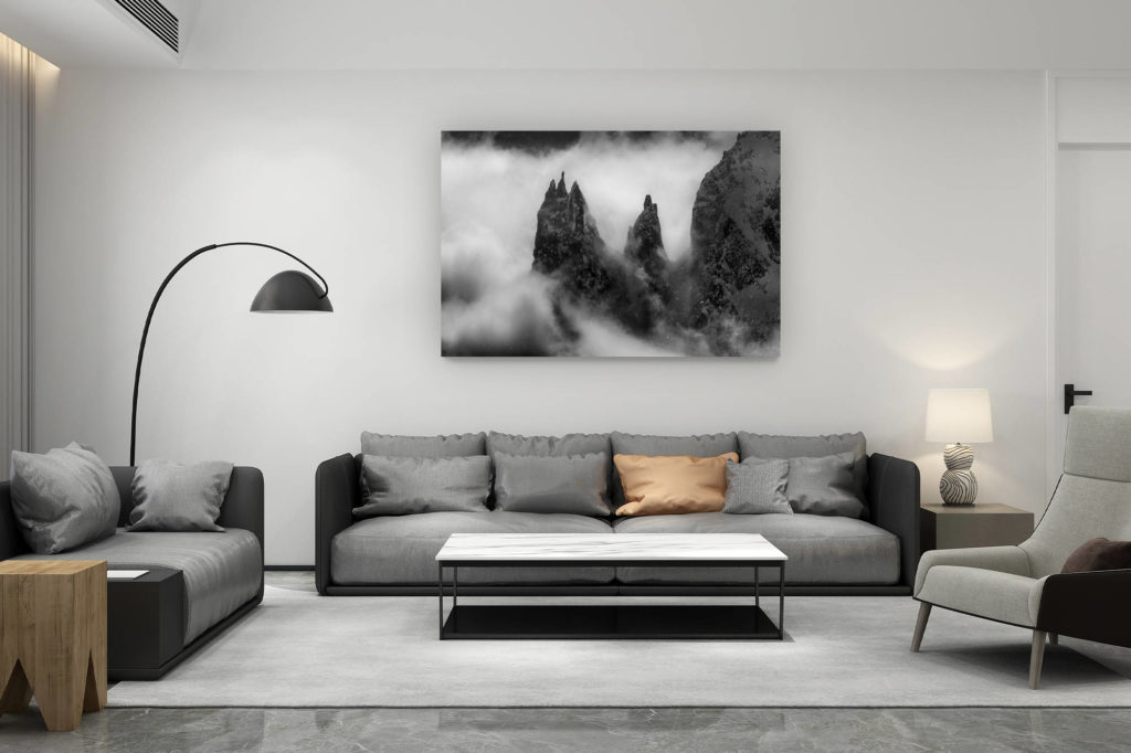 living room decoration contemporary - swiss mountain gift - mont blanc massif pictures - Dames Anglaises
