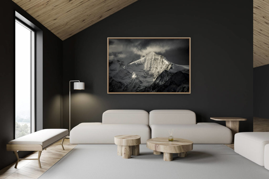 Dekoration Schweizer Chalet - Innenausstattung Schweizer Chalet - Bergfoto im Großformat - Val d'Anniviers - Hochgebirgsfoto Grand Cornier