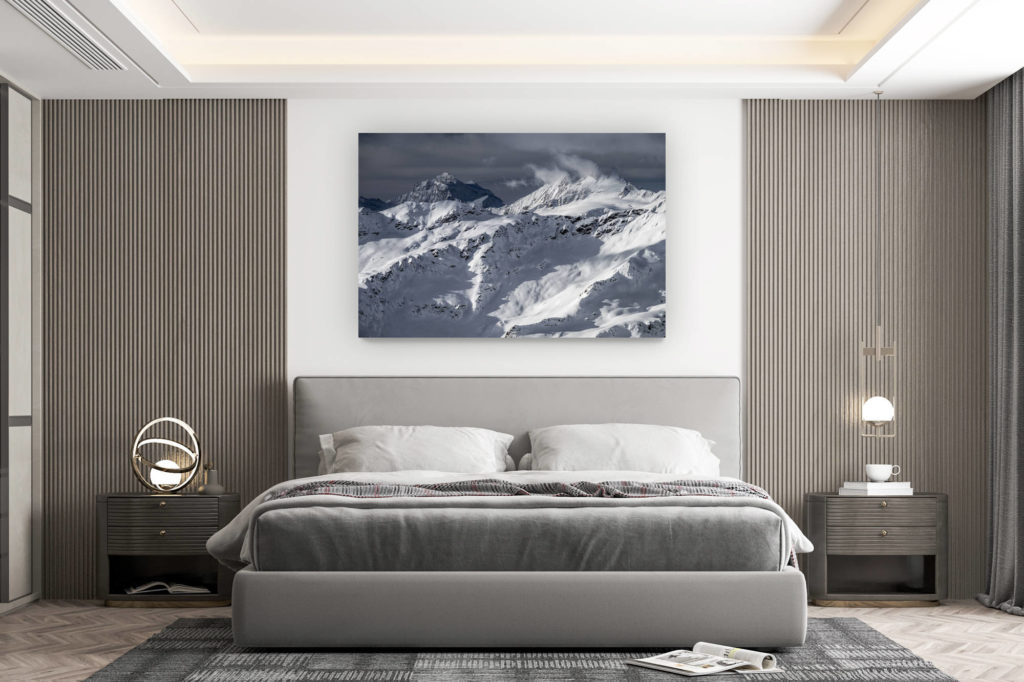 wall decoration room design - buy mountain picture large size - mountain picture Val d&#039;hérens - Aiguilles Rouges d&#039;Arolla