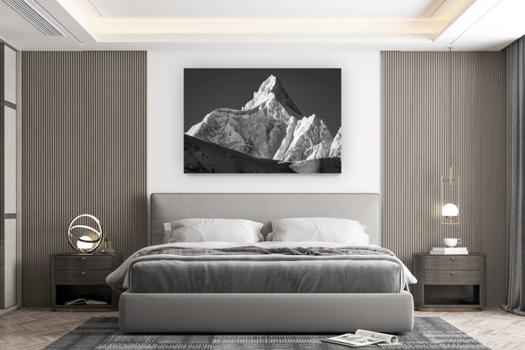 Wanddekoration Zimmer Design - Kauf großformatiges Bergfoto - Val d&#039;hérens - Dent d&#039;Hérens - Bergfoto Ansicht vom Theodulpass