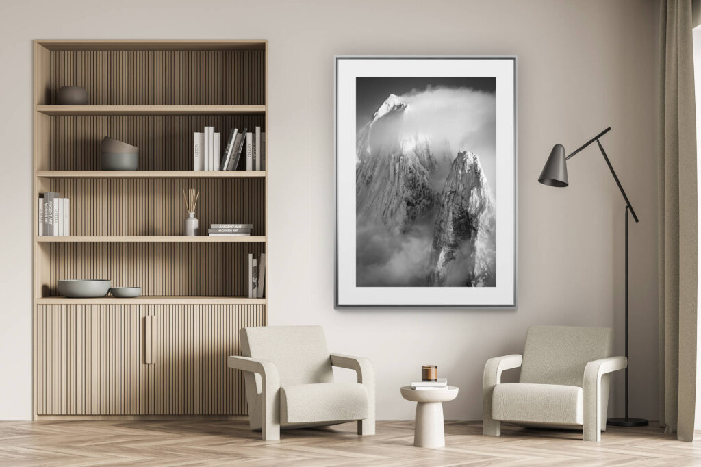 wall decoration living room - photo mountain swiss alps black and white - photo mountain black and white chamonix