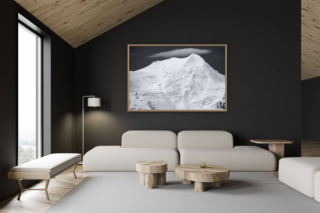 Dekoration Schweizer Chalet - Inneneinrichtung Schweizer Chalet - Bergfoto im Großformat - Bergfotos Zermatt Tal - -. Castor