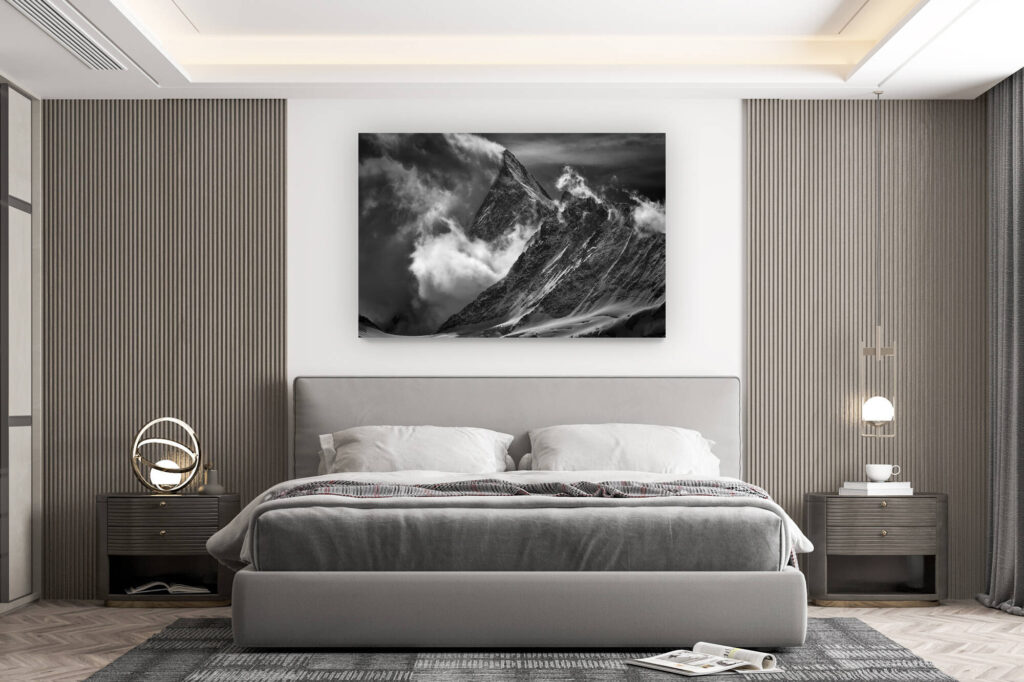 wall decorations for design rooms - buy large mountain pictures - bernese alps - mountain landscape pictures - Finsteraarhorn view Grindelwald