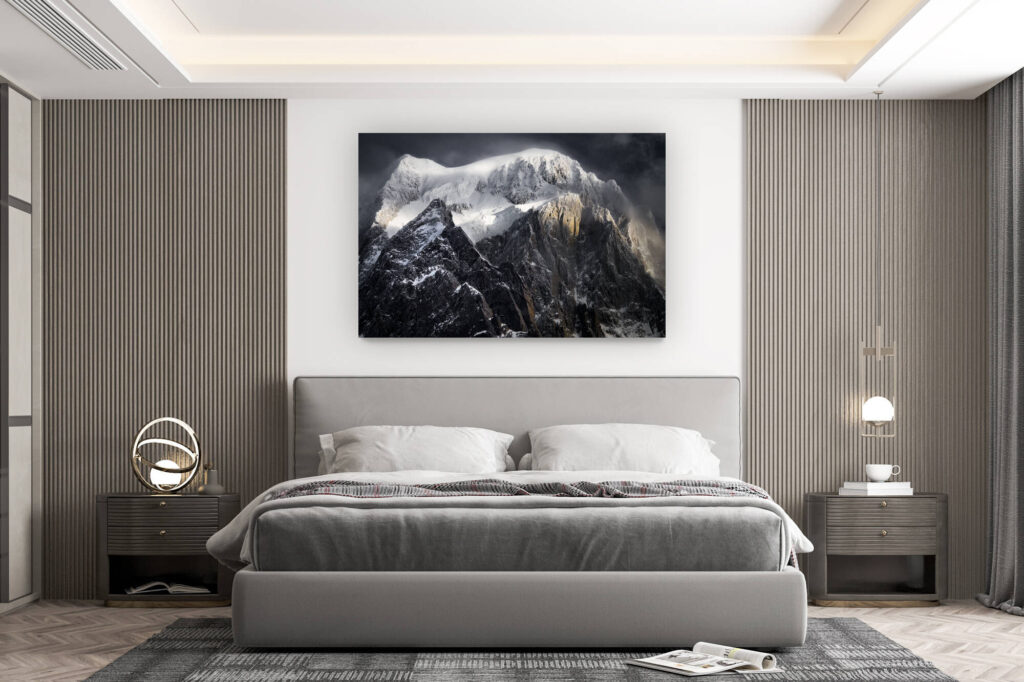 décoration murale chambre design - achat photo de montagne grand format - Massifs du Mont Blanc - Photo de neige en montagne