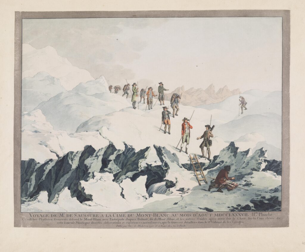 Voyage de M. de Saussure au sommet du Mont Blanc M. de Saussure's journey to the summit Mont Blanc