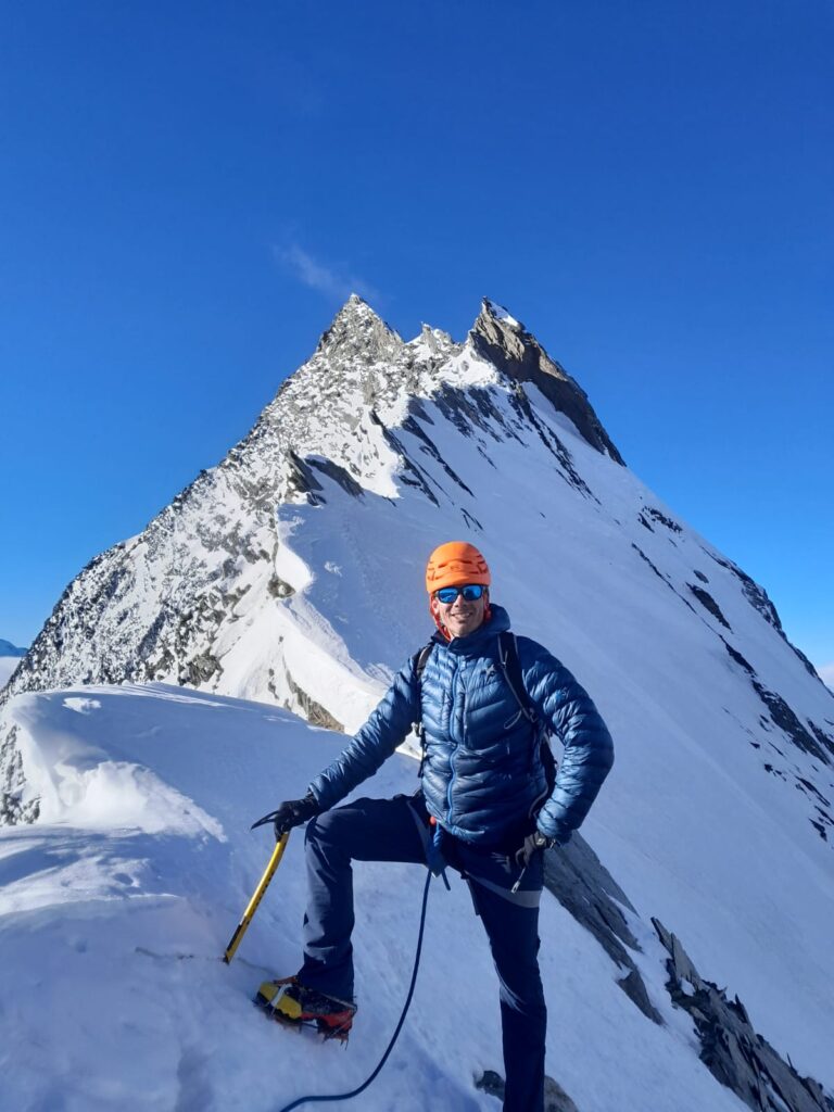 Domjorn - Descente Thomas Crauwels Près du Domjoch après les difficultés de la descente du Taschhorn