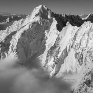 photo montagne noir et blanc - mont dolent - photo montagne verbier