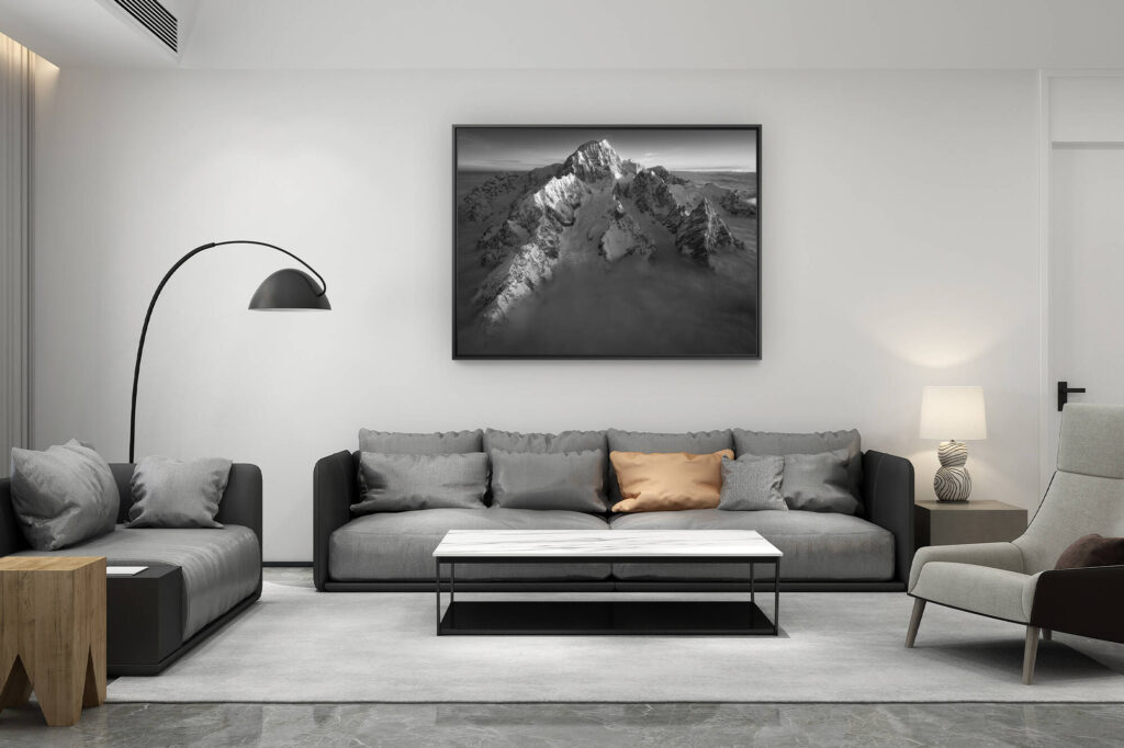 décoration salon contemporain suisse - cadeau amoureux de montagne suisse -